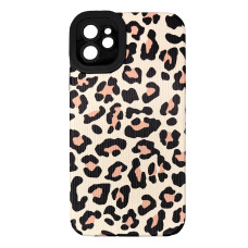 Чехол накладка Animal Case iPhone 12 Розовый Леопард