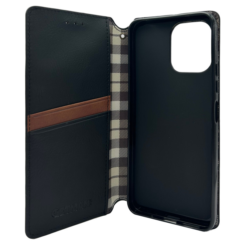 Чехол книжка кожаный Cubic Xiaomi redmi 12 4G Черный