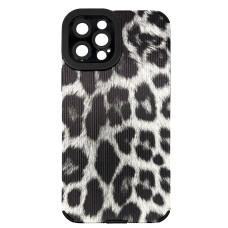 Чехол накладка Animal Case iPhone 12 Pro Max Серый Леопард