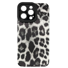 Чехол накладка Animal Case iPhone 13 Pro Max Серый Леопард