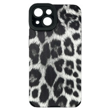 Чехол накладка Animal Case iPhone 14 Серый Леопард