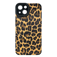 Чехол накладка Animal Case iPhone 15 Коричневый Леопард
