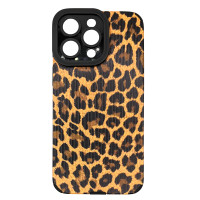 Чохол накладка Animal Case iPhone 15 Pro Max Коричневий Леопард