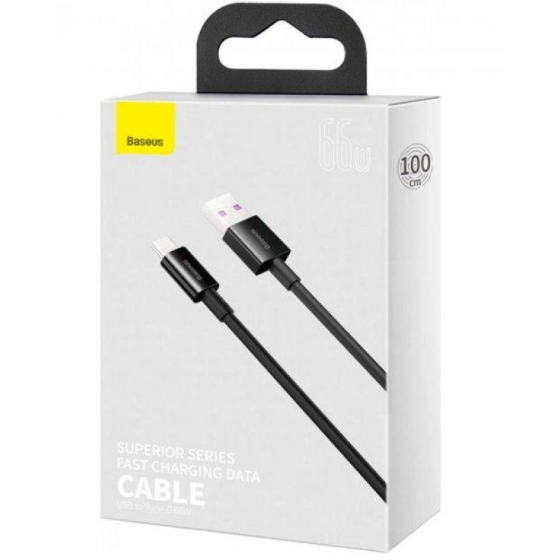 Кабель USB-Type C Baseus Superior Series Fast Charging 66W 1m black