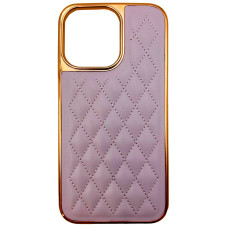 Чехол накладка Puloka Leather Case iPhone 13 Pro сиреневый