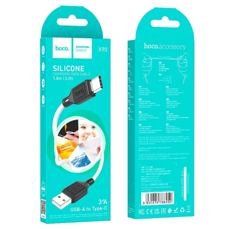 Кабель USB-Type C Hoco X90 3A 1m