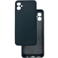 Чехол накладка Silicone Cover Soft Touch ЗК Samsung A05 черный
