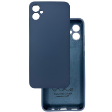 Чехол накладка Silicone Cover Soft Touch ЗК Samsung A05 темно-синий