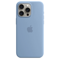 Чохол Silicone Case Original with MagSafe з анімацією iPhone 15 Pro Max Синій (Winter Blue)