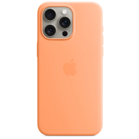 Чохол Silicone Case Original with MagSafe з анімацією iPhone 15 Pro Max Orange Sorbet