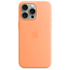 Чохол Silicone Case Original with MagSafe з анімацією iPhone 15 Pro Max Orange Sorbet