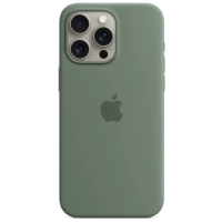 Чохол Silicone Case Original with MagSafe з анімацією iPhone 15 Pro Max Зелений (Cypress)