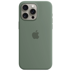 Чохол Silicone Case Original with MagSafe з анімацією iPhone 15 Pro Max Зелений (Cypress)