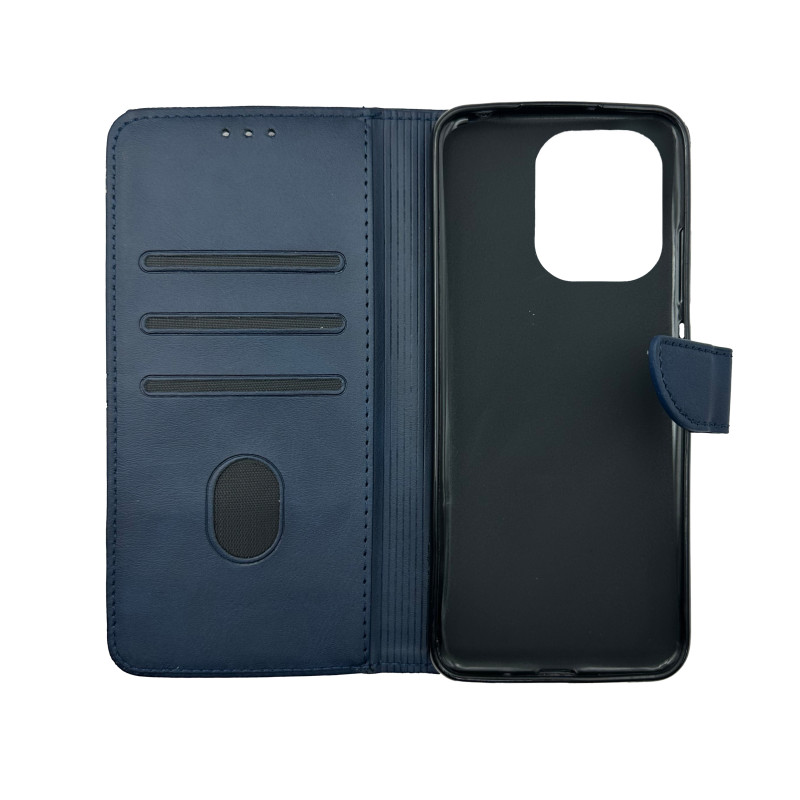 Чехол книжка Business leather Хлястик Xiaomi Redmi 13 / Poco M6 Синий