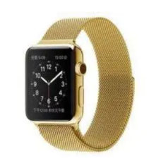 Ремешок Apple Watch металлический Milanese Loop 42/44/45/49 mm золотой (gold)