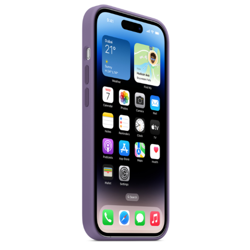 Чохол Silicone Case Original with MagSafe з анімацією iPhone 14 Pro Max Фіолетовий (Iris)