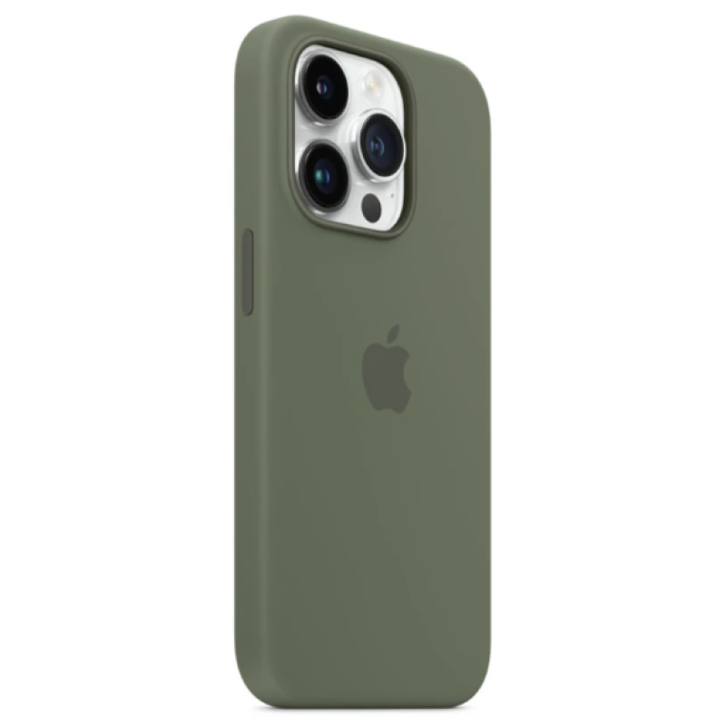 Чохол Silicone Case Original with MagSafe з анімацією iPhone 14 Pro Max зелений (Olive)