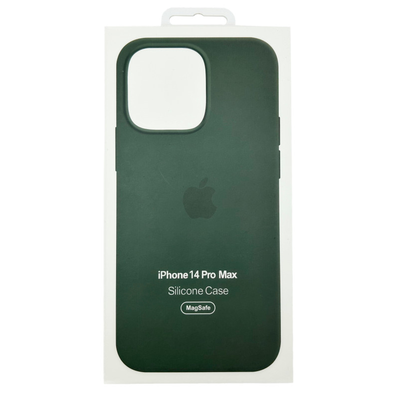Чохол Silicone Case Original with MagSafe з анімацією iPhone 14 Pro Max зелений (Olive)