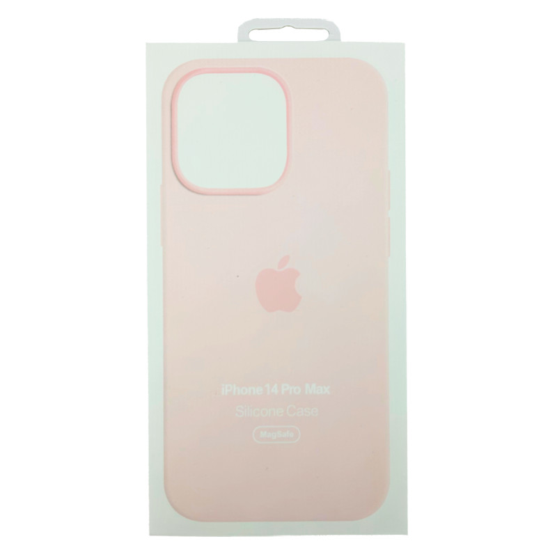 Чохол Silicone Case Original with MagSafe з анімацією iPhone 14 Pro Max Рожевий (Chalk Pink)