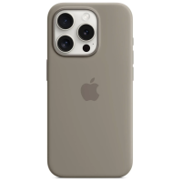 Чохол Silicone Case Original with MagSafe з анімацією iPhone 15 Pro Сірий (Clay)
