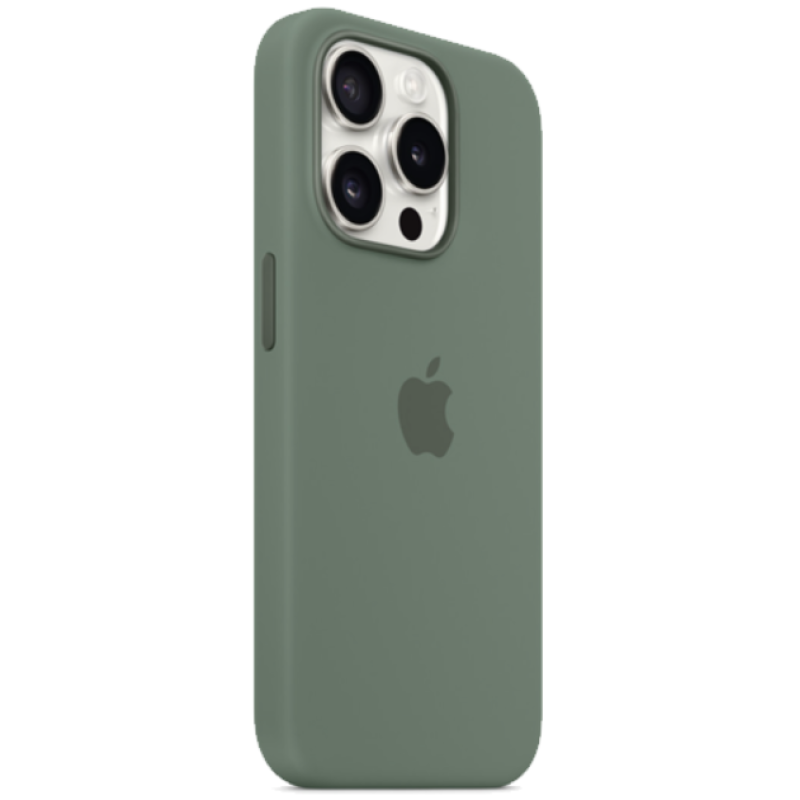 Чехол Silicone Case Original with MagSafe с анимацией iPhone 15 Pro Зеленый (Cypress)