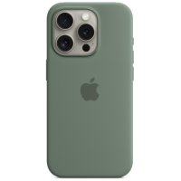 Чохол Silicone Case Original with MagSafe з анімацією iPhone 15 Pro Зелений (Cypress)