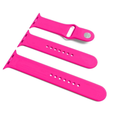 Ремешок Apple Watch silicone (3 in 1, size S-M-L) 42/44/45/49 mm фуксия (barbie pink)