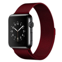 Ремінець Apple Watch металевий Milanese Loop 38/40/41 mm темно-червоний (wine red)