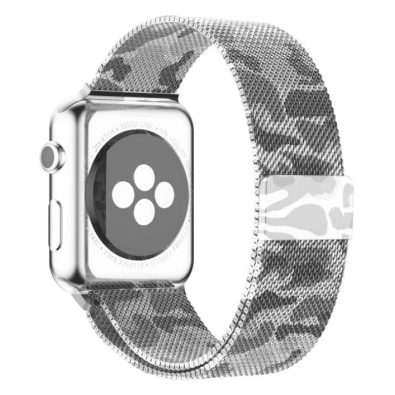 Ремінець Apple Watch металевий Milanese Loop 38/40/41 mm камуфляж сірий (camouflage gray)