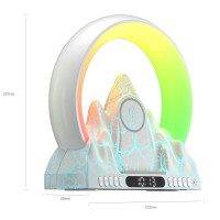 Лампа нічник Sunrise Flame Mountain Speaker Wireless Charging 15W White