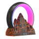 Лампа нічник Sunrise Flame Mountain Speaker Wireless Charging 15W Black