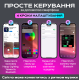 Лампа ночник RGB G-Smart Light с беспроводной зарядкой 15W и Bluetooth колонкой 3W White