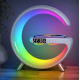 Лампа ночник RGB G-Smart Light с беспроводной зарядкой 15W и Bluetooth колонкой 3W White