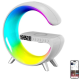 Лампа ночник RGB G-Smart Light с беспроводной зарядкой 15W и Bluetooth колонкой 3W White