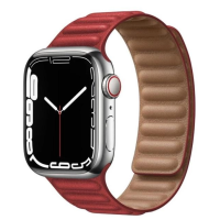 Ремінець Apple Watch Leather Link 38/40/41 mm червоний (red)