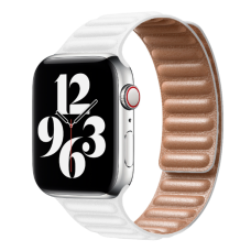Ремешок Apple Watch Leather Link 38/40/41 mm белый (white)