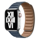 Ремешок Apple Watch Leather Link 38/40/41 mm темно-синий (dark blue)