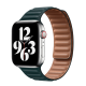 Ремешок Apple Watch Leather Link 38/40/41 mm темно-зеленый (dark green)