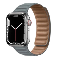 Ремінець Apple Watch Leather Link 38/40/41 mm темно-сірий (dark grey)