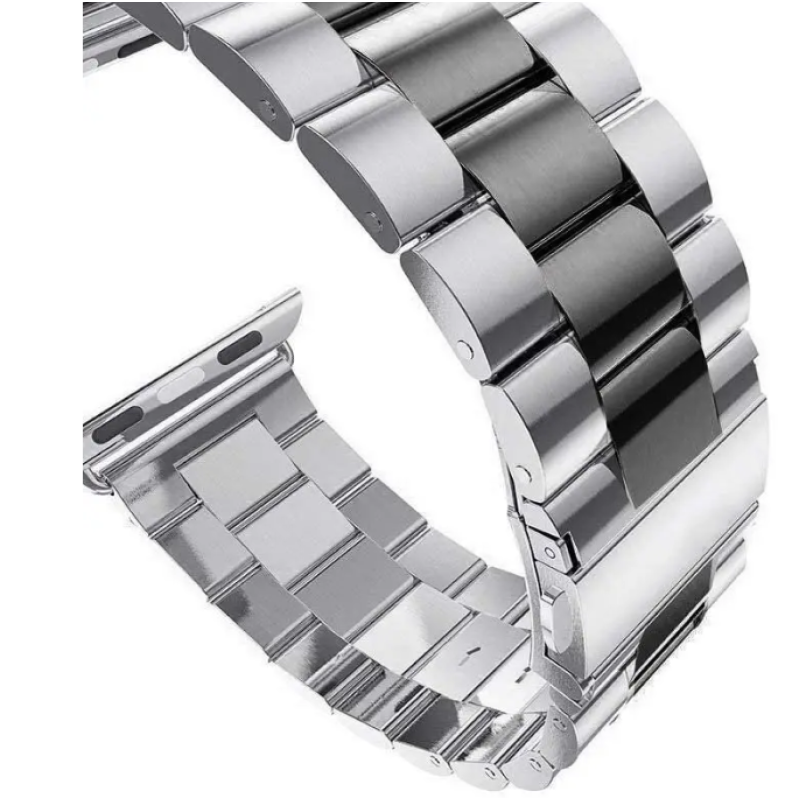 Ремінець Apple Watch Steel Beads 38/40/41 mm сріблястий-чорний (silver vs black)