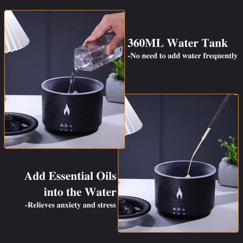 Зволожувач повітря Аромадифузор Volcano Aroma black