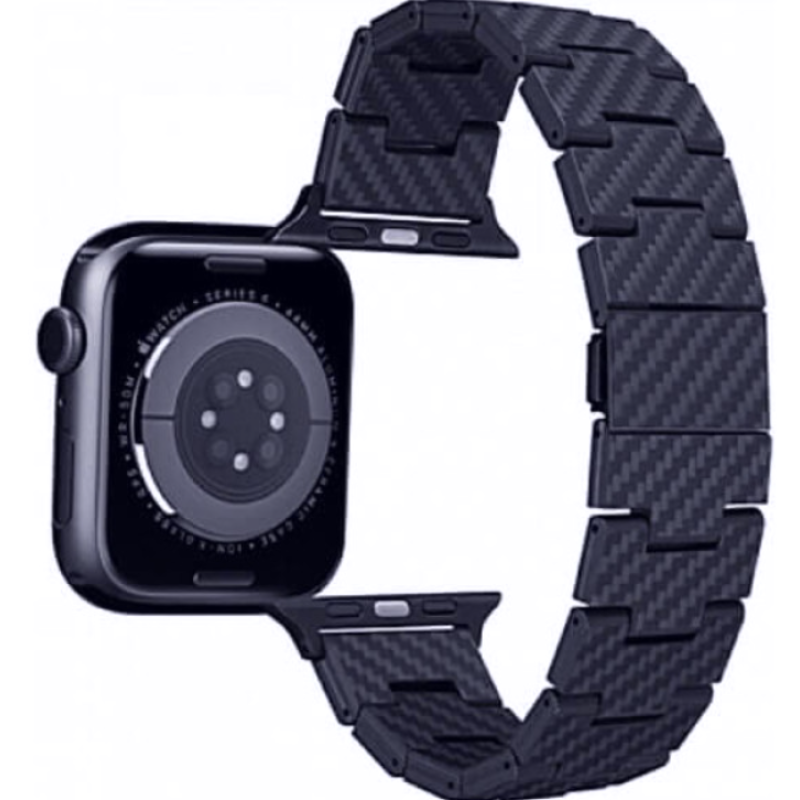 Ремешок Apple Watch Карбоновый Carbone plastic 42/44/45/49 mm темно-синий