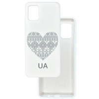 Чохол накладка Silicone Cover Soft Touch Ukraine Samsung A31 Серце