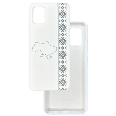 Чехол накладка Silicone Cover Soft Touch Ukraine Samsung A31 Вышиванка