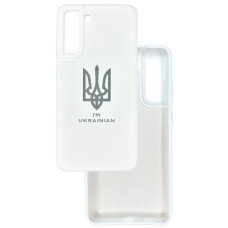 Чохол накладка Silicone Cover Soft Touch Ukraine Samsung S21 FE Герб