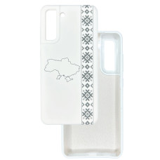 Чохол накладка Silicone Cover Soft Touch Ukraine Samsung S21 FE Вишиванка