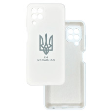 Чехол накладка Silicone Cover Soft Touch Ukraine Samsung A22 / M32 / M22 Герб