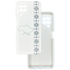 Чехол накладка Silicone Cover Soft Touch Ukraine Samsung A22 / M32 / M22 Вышиванка