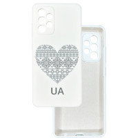 Чохол накладка Silicone Cover Soft Touch Ukraine Samsung A52 Серце