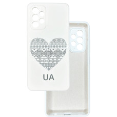 Чехол накладка Silicone Cover Soft Touch Ukraine Samsung A52 Сердце